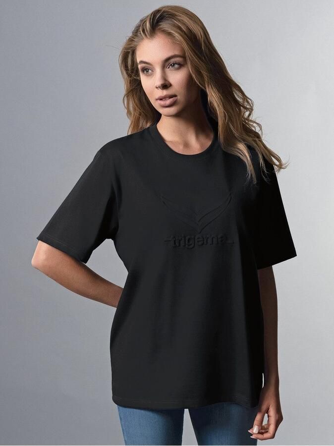 Trigema T-shirt Heavy oversized T-shirt met 3D-motief (1-delig)