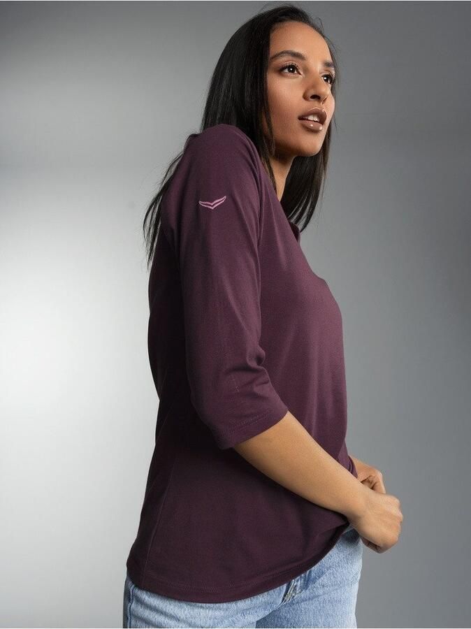 Trigema T-shirt met 3 4-mouw van biokatoen (1-delig)