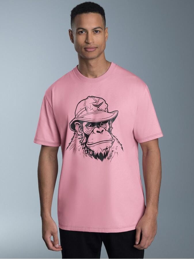 Trigema T-shirt met aap-print (1-delig)