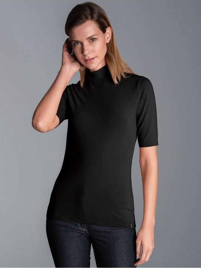Trigema T-shirt met elastische opstaande kraag (1-delig)