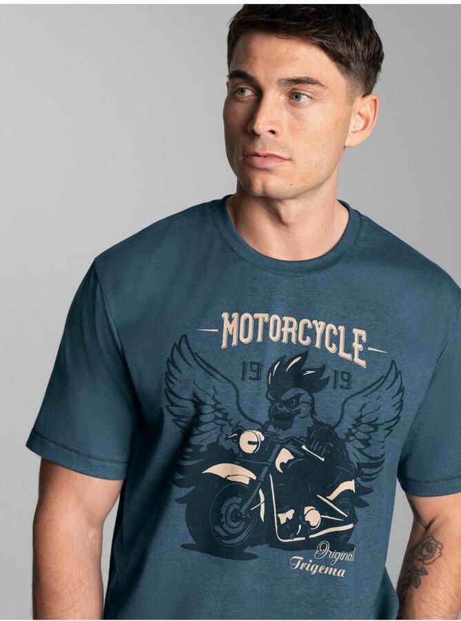 Trigema T-shirt met grote motorfiets-printmotief (1-delig) - Foto 4