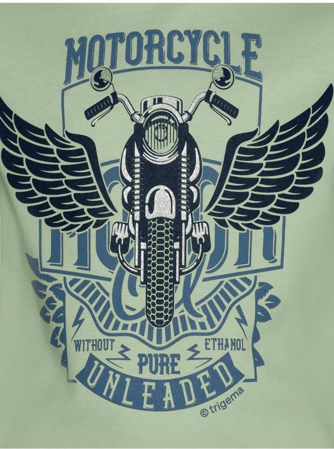 Trigema T-shirt met grote motorfiets-printmotief (1-delig)