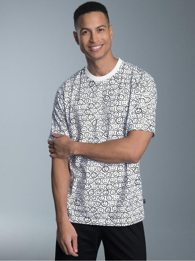 Trigema T-shirt met vriendelijk smiley-motief (1-delig)