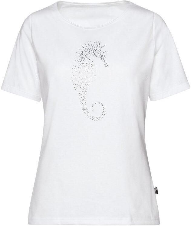 Trigema T-shirt met zeepaard-print van strass-steentjes (1-delig) - Foto 3