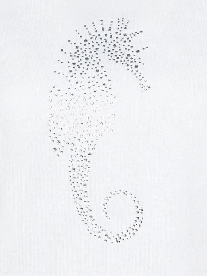 Trigema T-shirt met zeepaard-print van strass-steentjes (1-delig) - Foto 2