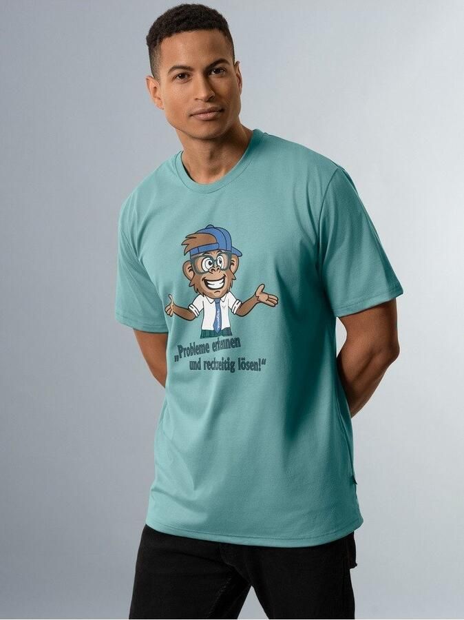 Trigema T-shirt slogan shirt met grappige apenprint (1-delig) - Foto 4