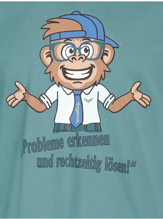 Trigema T-shirt slogan shirt met grappige apenprint (1-delig) - Foto 2