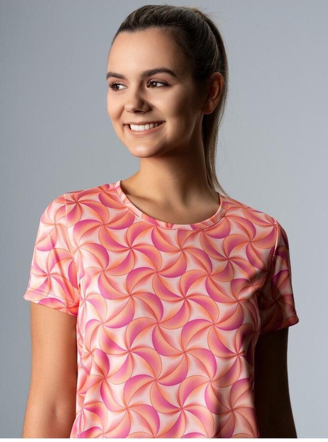 Trigema T-shirt sport T-shirt met modieuze all-over print (1-delig)