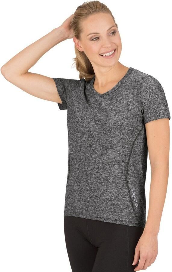 Trigema T-shirt sportshirt in mêlee-look (1-delig) - Foto 4