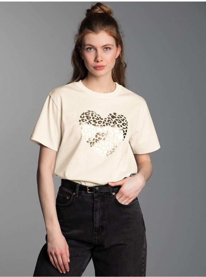 Trigema T-shirt T-Shirt met gouden Leo-hart-print (1-delig) - Foto 2