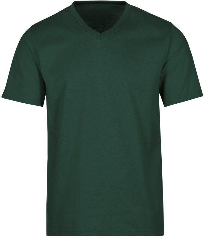 Trigema T-shirt V-Shirt DELUXE katoen (1-delig)