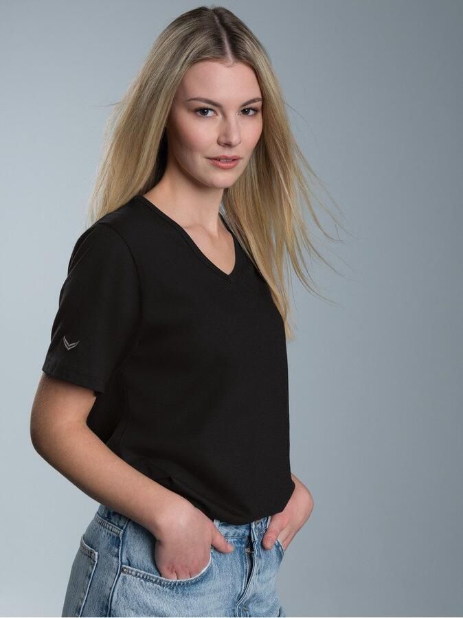 Trigema T-shirt V-shirt van 100% bio-katoen (kbA) (1-delig)