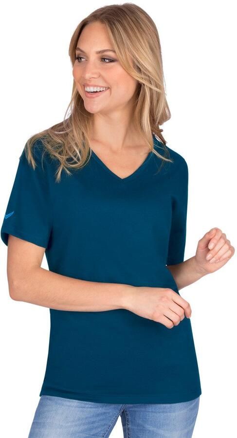 Trigema T-shirt V-shirt van 100% bio-katoen (kbA) (1-delig) - Foto 5