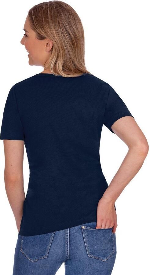 Trigema T-shirt V-shirt van katoen elastaan (1-delig) - Foto 3