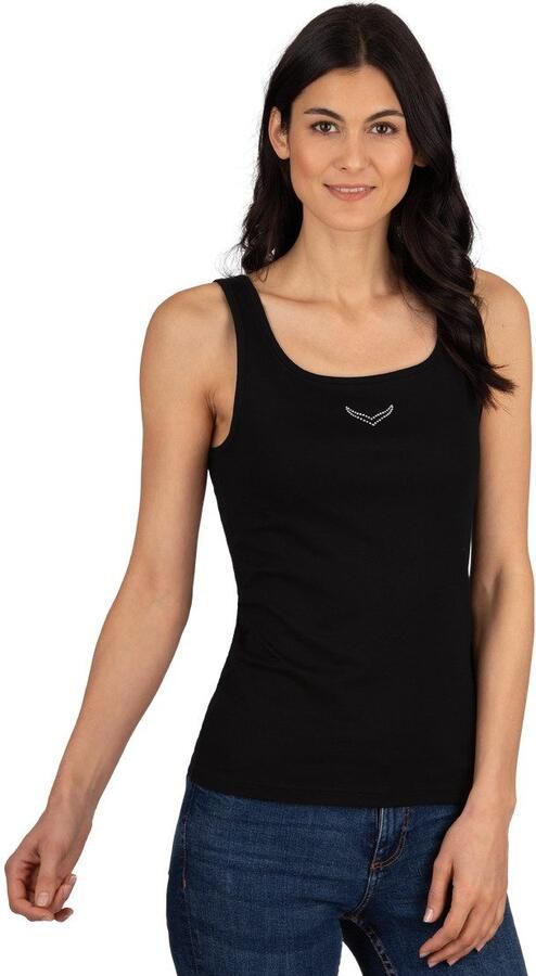 Trigema Tanktop hemdshirt met kristallen (1-delig) - Foto 5