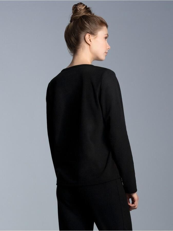 Trigema Tricot-fleecetrui fleece-shirt met ronde hals - Foto 2