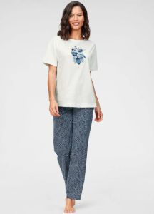 Triumph Pyjama met bladdessin en gestippelde broek (2-delig 1 stuk)