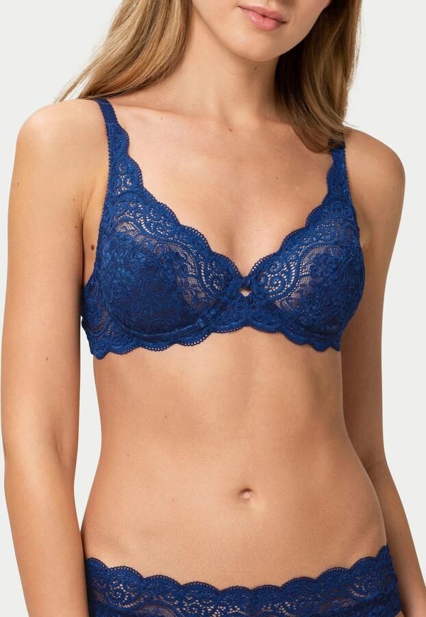 Triumph niet-voorgevormde beugelbh Amourette 300 donkerblauw - Foto 6