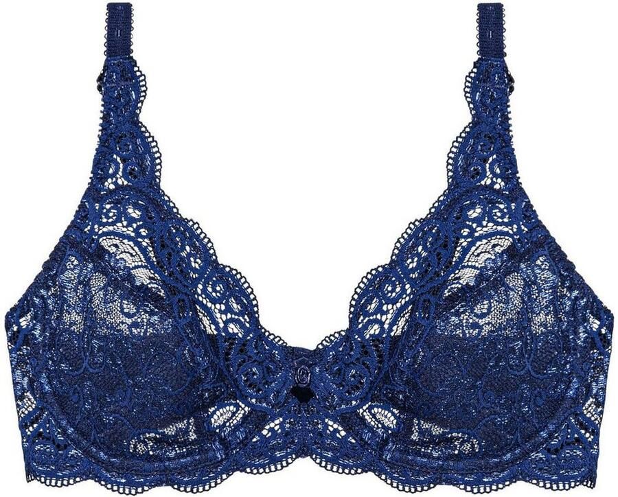 Triumph niet-voorgevormde beugelbh Amourette 300 donkerblauw - Foto 2