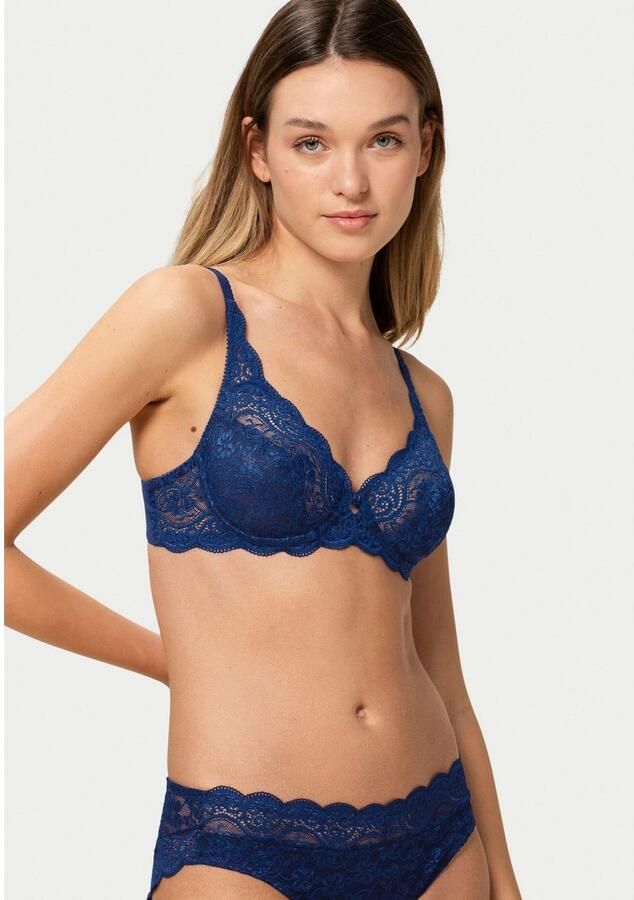 Triumph niet-voorgevormde beugelbh Amourette 300 donkerblauw - Foto 5
