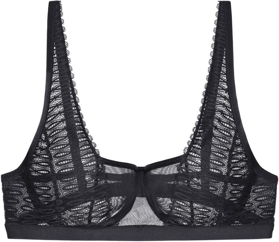 Triumph Beugel-bh Aura Spotlight T moderne grafische kant hoekige halslijn