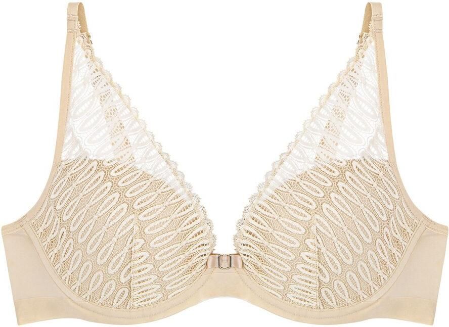 Triumph Beugel-bh Aura Spotlight WP moderne grafische kant diepe v-hals - Foto 4