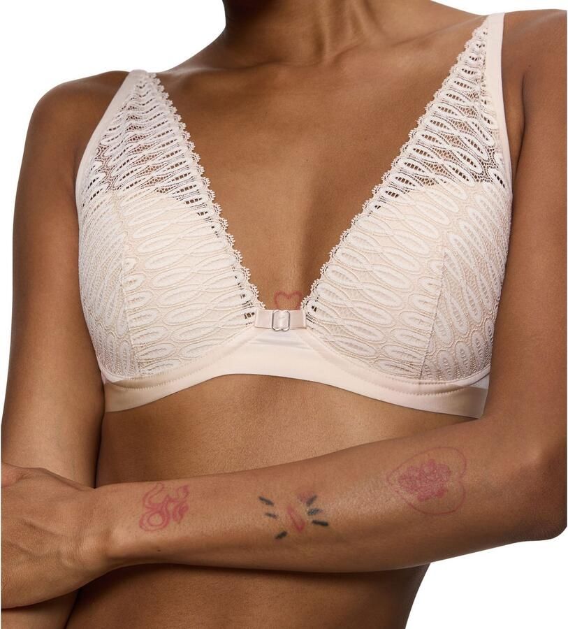 Triumph Beugel-bh Aura Spotlight WP moderne grafische kant diepe v-hals - Foto 2