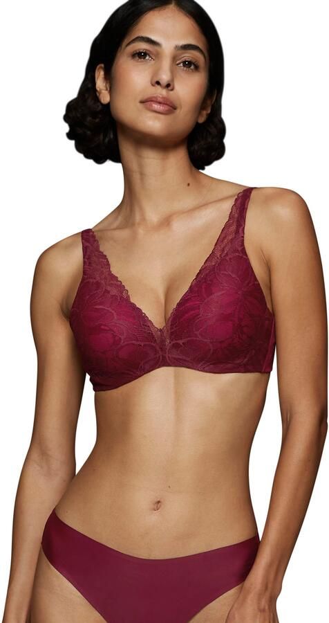 Triumph voorgevormde beugelbh Body Make-up Illusion donkerrood - Foto 3