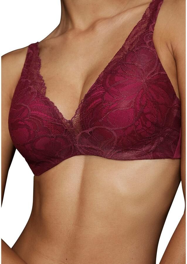 Triumph voorgevormde beugelbh Body Make-up Illusion donkerrood