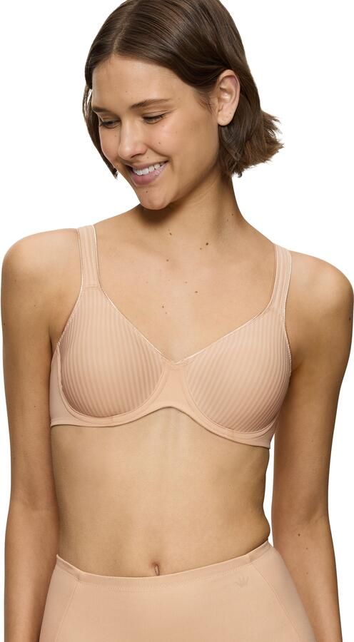 Triumph niet-voorgevormde beugelbh Modern Soft+Cotton lichtbeige - Foto 9