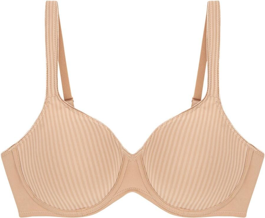 Triumph niet-voorgevormde beugelbh Modern Soft+Cotton lichtbeige - Foto 4
