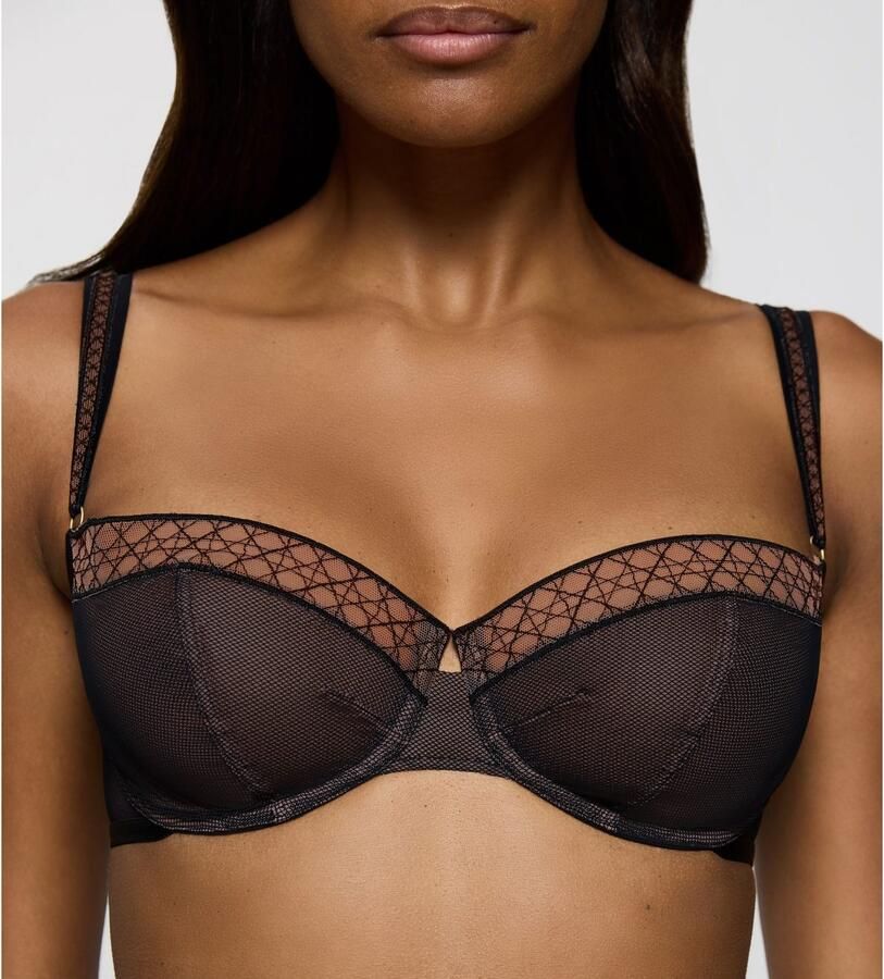 Triumph Beugel-bh Palina Cosmic Heartbeat elegant dubbele bandjes lifting-effect mesh zacht elastisch