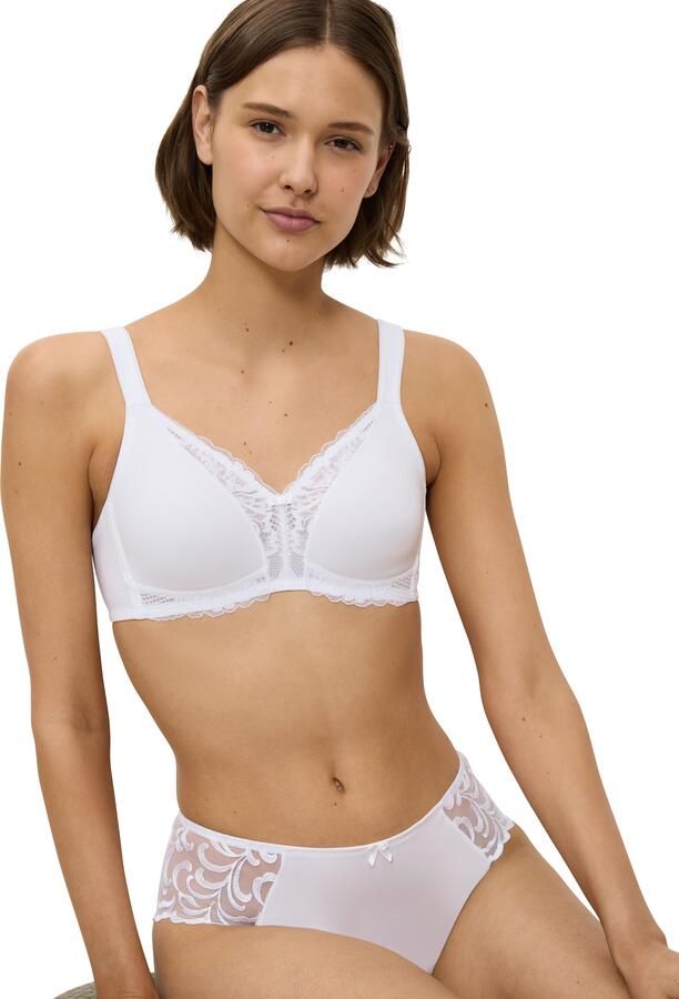 Triumph Beugelloze-bh Modern Lace+Cotton Kanteninzetstukken sterke steun zonder beugel ademend licht - Foto 3