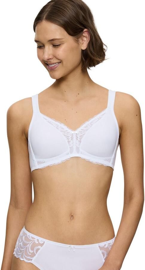 Triumph Beugelloze-bh Modern Lace+Cotton Kanteninzetstukken sterke steun zonder beugel ademend licht - Foto 4