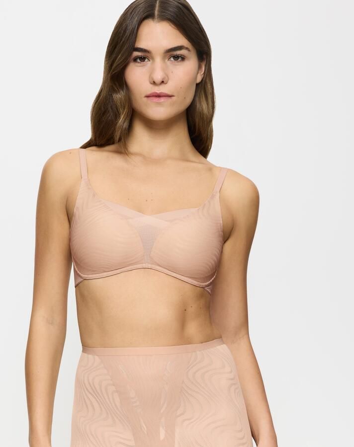 Triumph Beugelloze-bh Shape Smart Ellipse gladmakend dieper decolleté vrouwelijk golvend jaquard-mesh - Foto 5