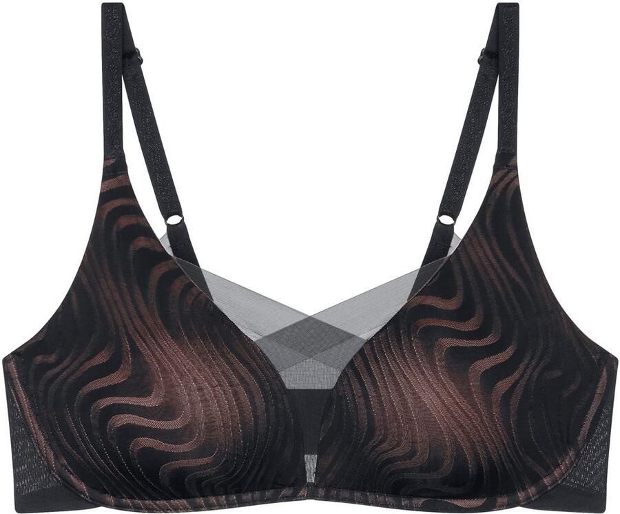 Triumph Beugelloze-bh Shape Smart Ellipse gladmakend dieper decolleté vrouwelijk golvend jaquard-mesh - Foto 3