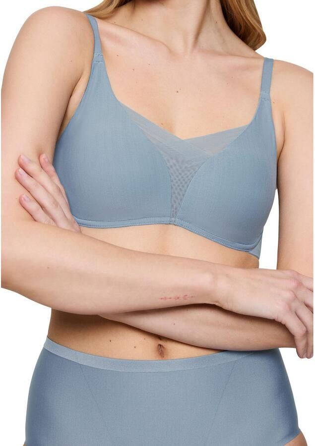 Triumph Beugelloze-bh Shape Smart P gladmakend gewatteerd diepe v-hals elastisch vor d (1-delig) - Foto 3