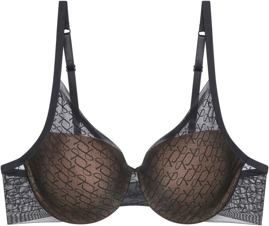 Triumph Bh met halve steuncups Signature Sheer Monogram-tule gevoerde cups kanten details zacht tule - Foto 2
