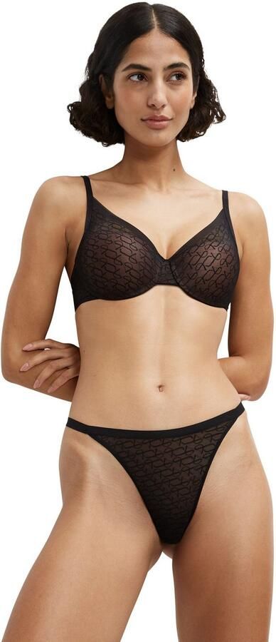 Triumph Bh met halve steuncups Signature Sheer Monogram-tule gevoerde cups kanten details zacht tule - Foto 5