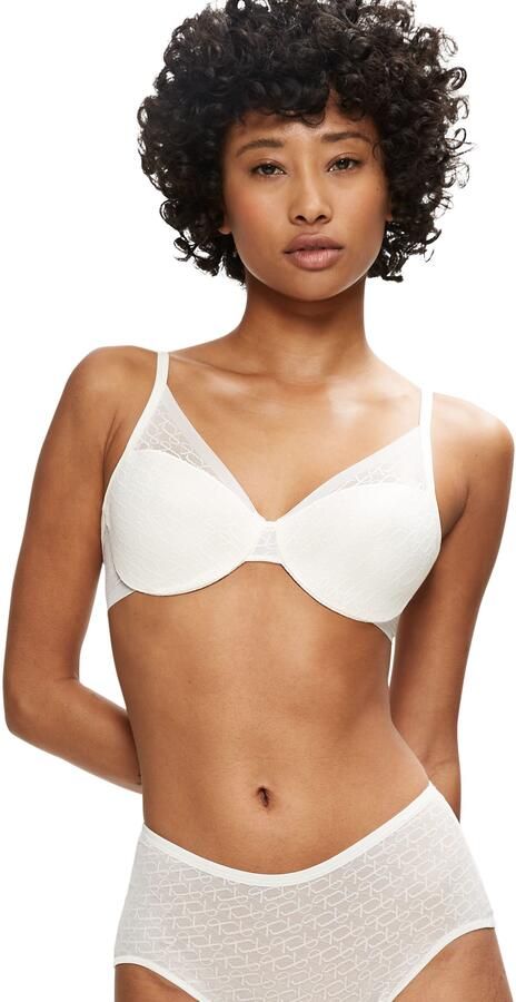 Triumph Bh met halve steuncups Signature Sheer Monogram-tule gevoerde cups kanten details zacht tule - Foto 5