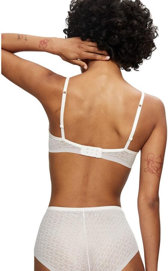Triumph Bh met halve steuncups Signature Sheer Monogram-tule gevoerde cups kanten details zacht tule - Foto 3