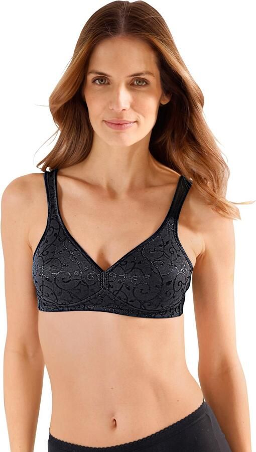 Triumph niet-voorgevormde bh zonder beugel Elegant Cotton zwart - Foto 8