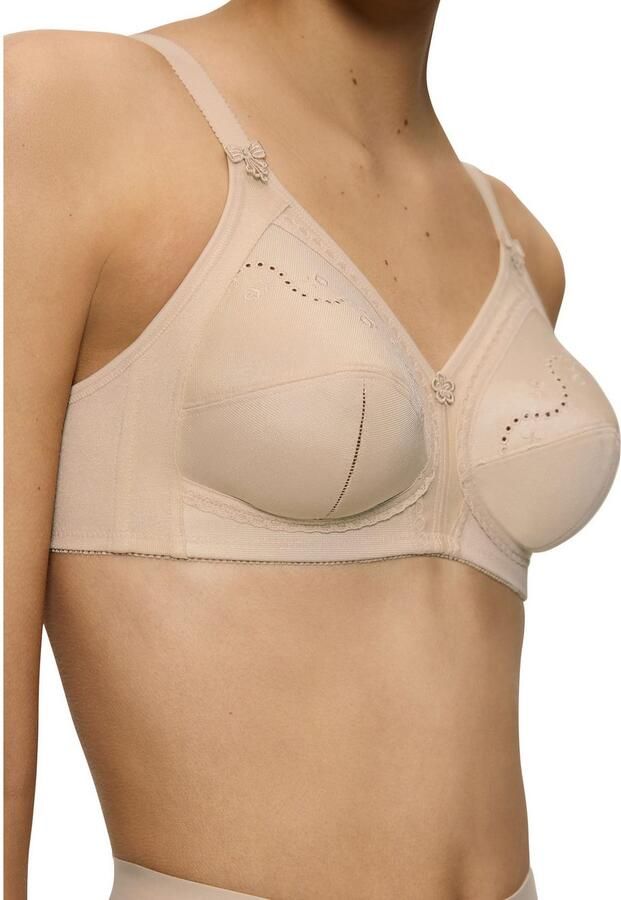 Triumph Bh zonder beugels Doreen + Cotton 01 N Klassieker met gaatjesborduurwerk (1-delig) - Foto 2