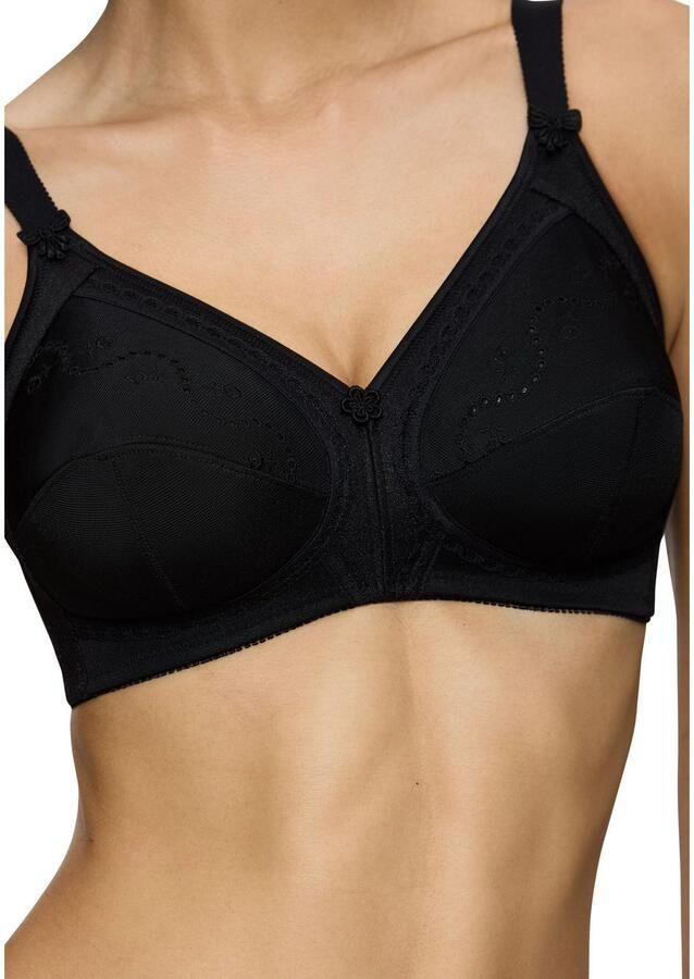 Triumph Bh zonder beugels Doreen + Cotton 01 N Klassieker met gaatjesborduurwerk (1-delig) - Foto 2