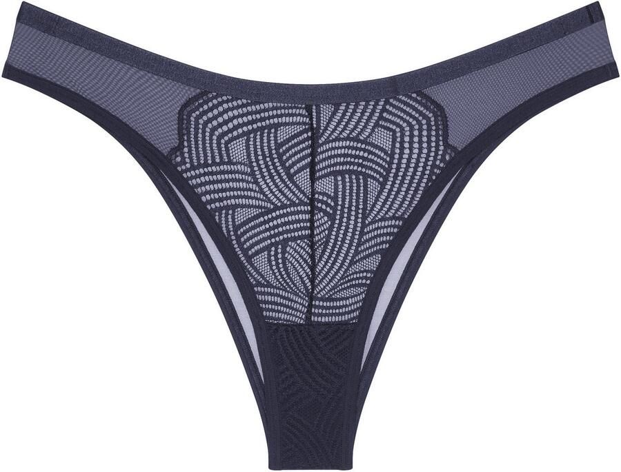 Triumph Brazilian slip Delightful Spotlight Kant hoge beenuitsnijding gladde netdelen elastisch