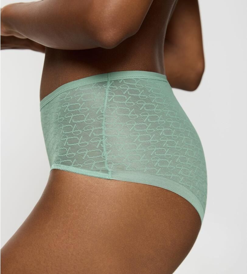 Triumph Maxislip Signature Sheer Monogram-tule kant getailleerd