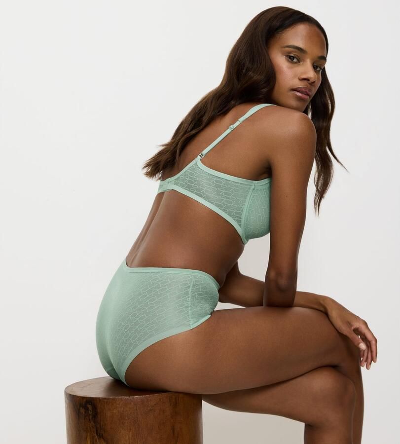 Triumph Maxislip Signature Sheer Monogram-tule kant getailleerd - Foto 3