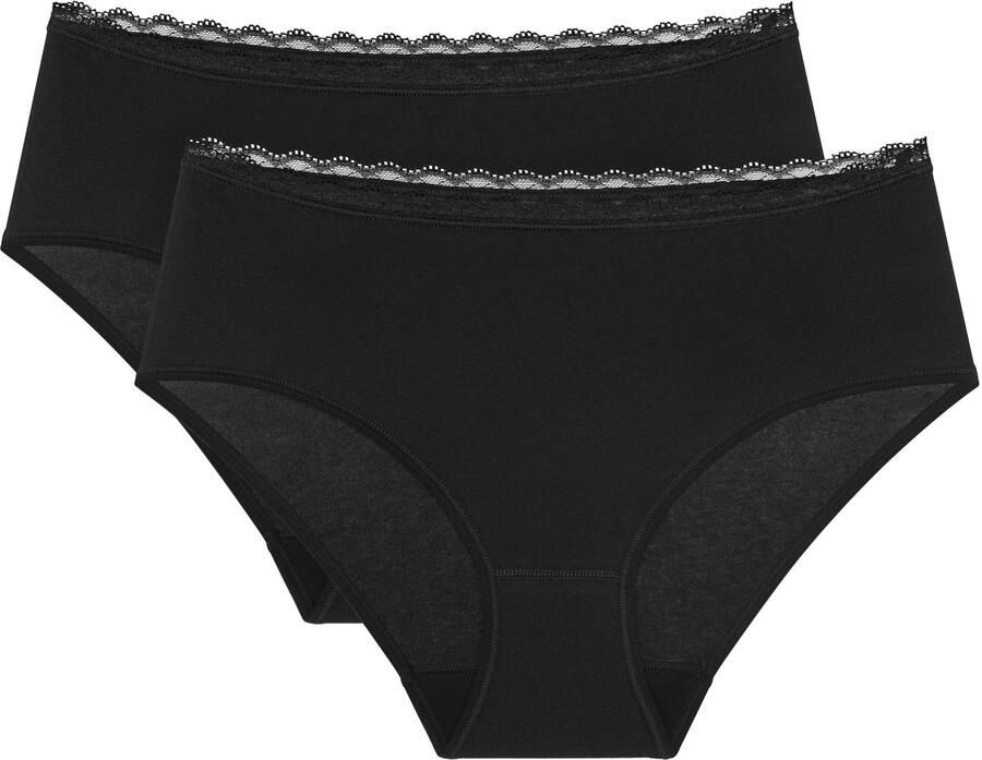 Triumph Midislip Feel Of Cotton zacht zonder zijnaden smalle kanten band (Set van 2) - Foto 6