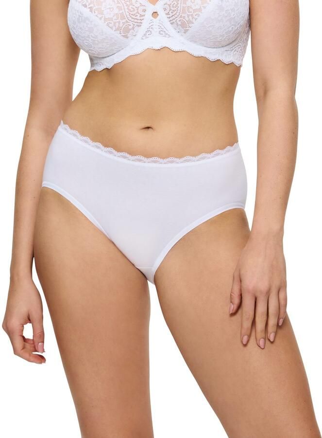 Triumph Midislip Feel Of Cotton zacht zonder zijnaden smalle kanten band (Set van 2) - Foto 3