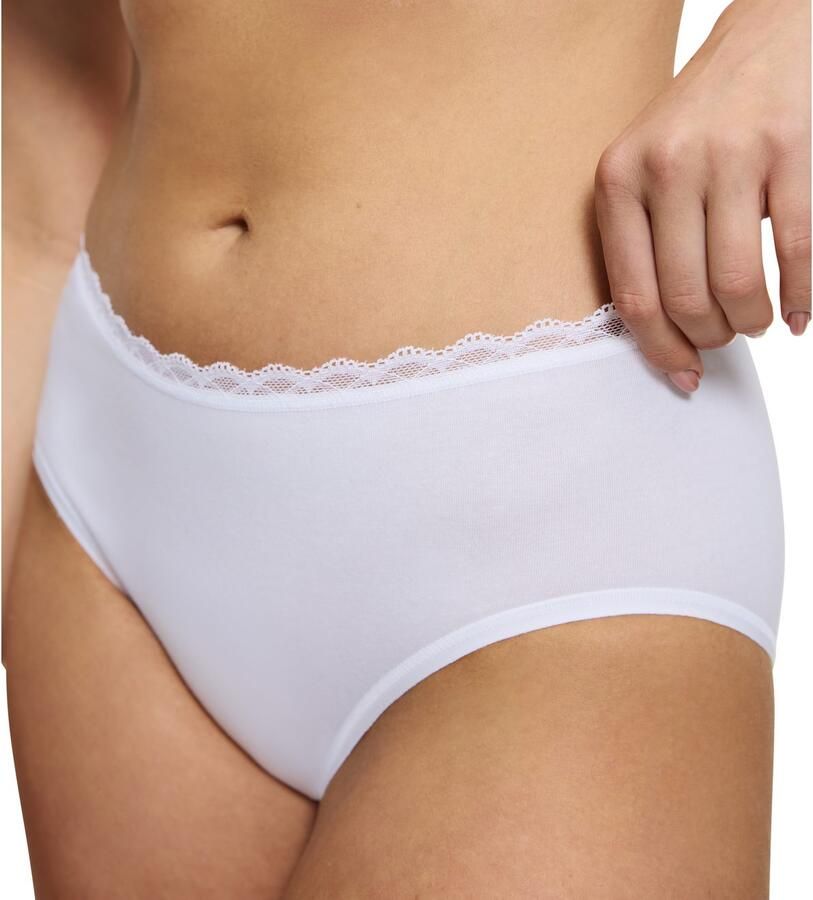 Triumph Midislip Feel Of Cotton zacht zonder zijnaden smalle kanten band (Set van 2)